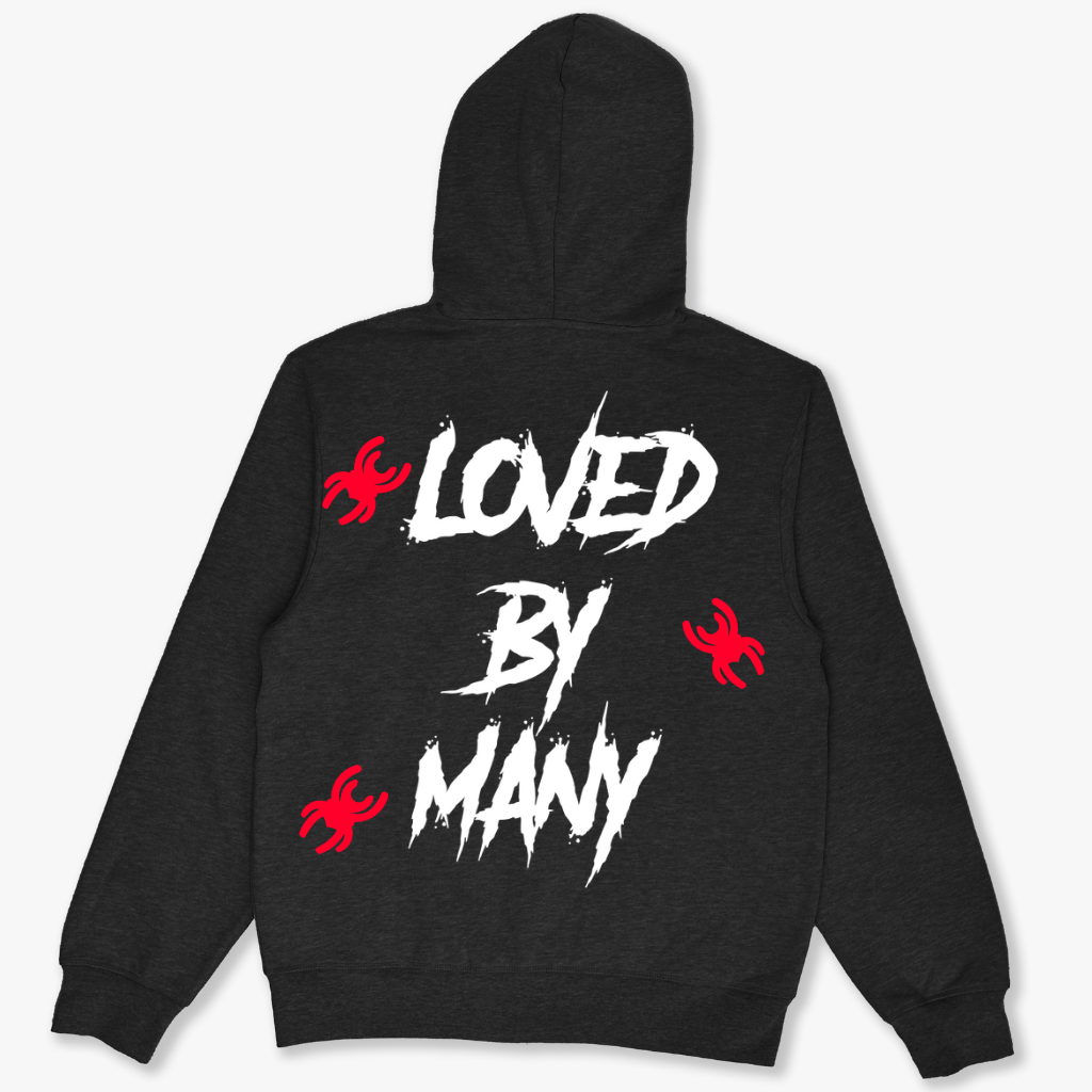Black Eternal Love Spider Zip-Up Hoodie