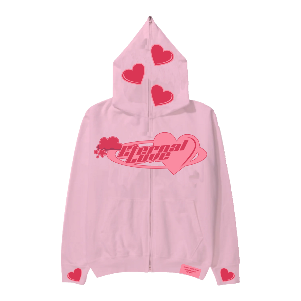 Pink Eternal Love Zip-Up Hoodie