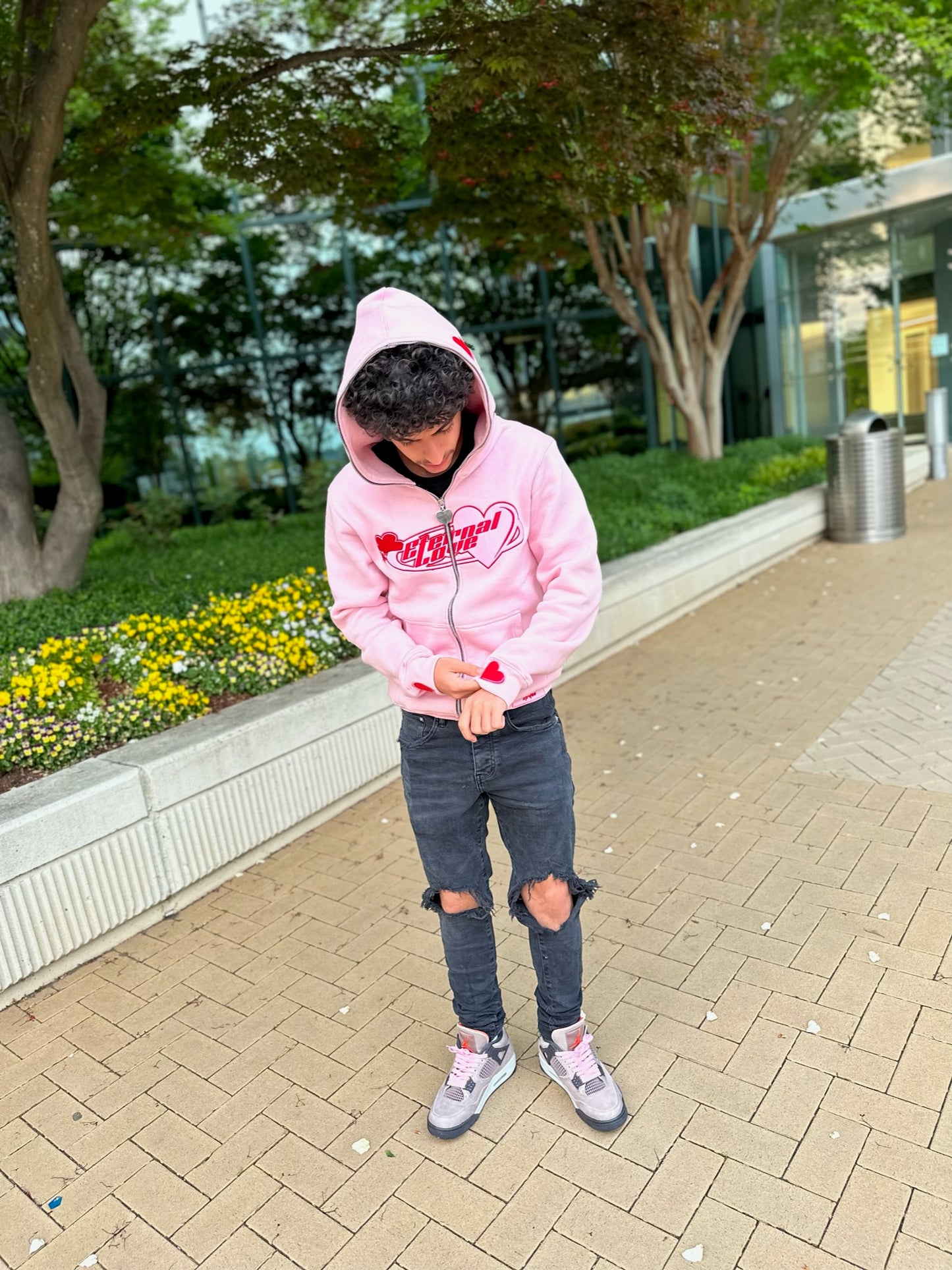 Pink Eternal Love Zip-Up Hoodie