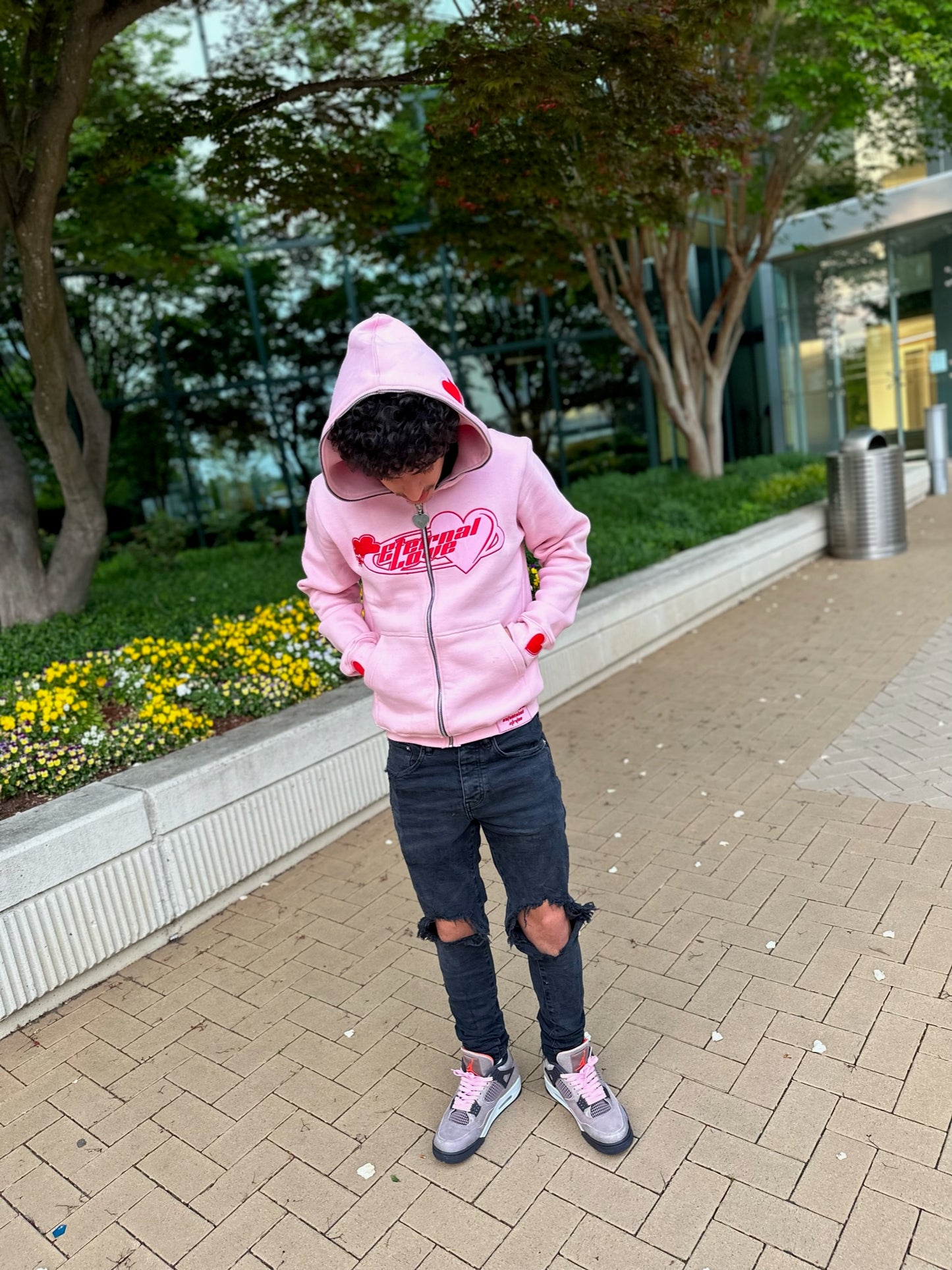 Pink Eternal Love Zip-Up Hoodie