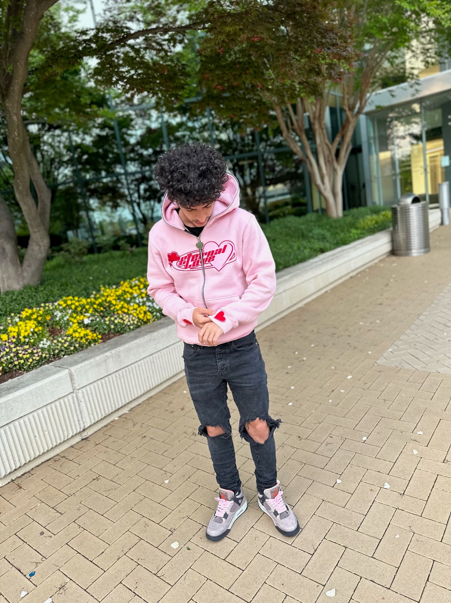 Pink Eternal Love Zip-Up Hoodie