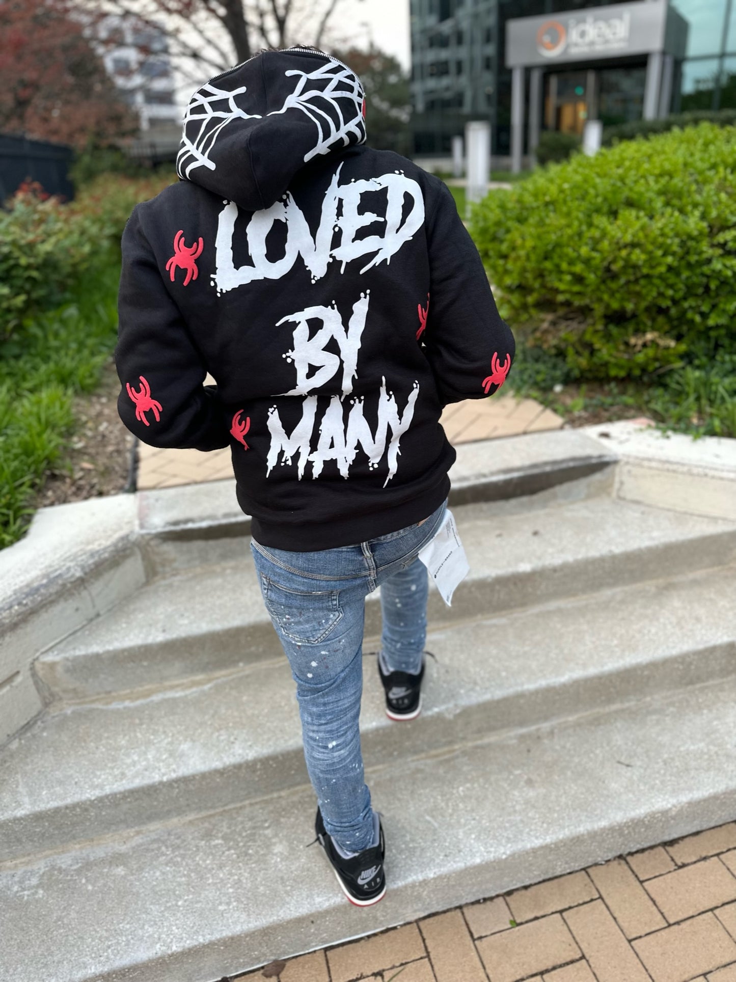 Black Eternal Love Spider Zip-Up Hoodie