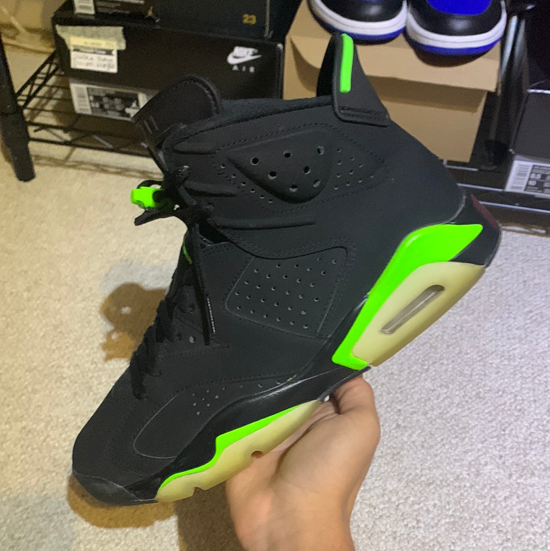 Preowned - Air Jordan 6 Electric Green Size 9.5