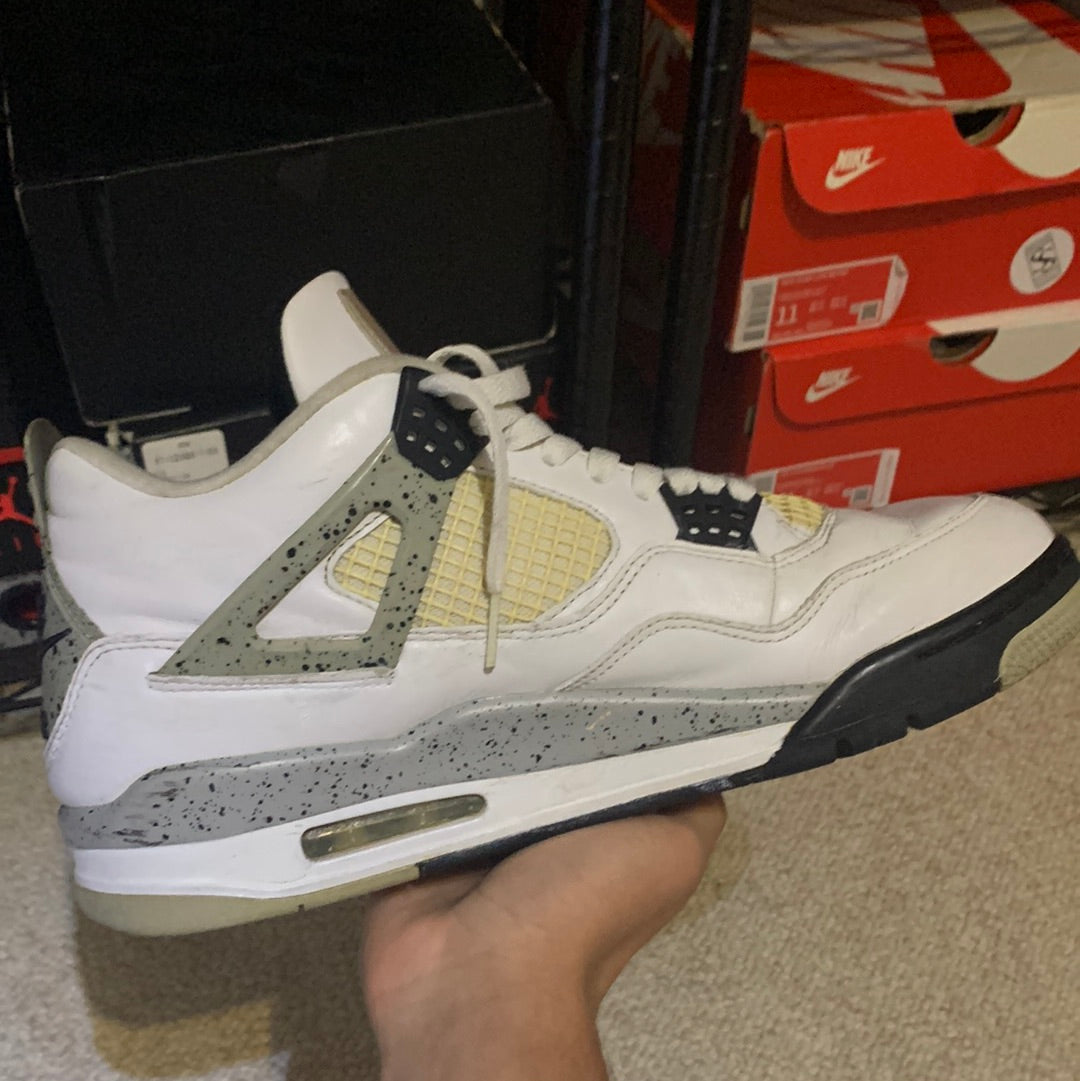 Preowned - Air Jordan 4 White Cement Size 10.5
