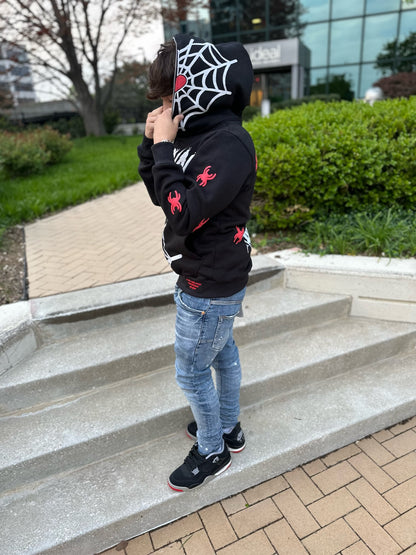 Black Eternal Love Spider Zip-Up Hoodie